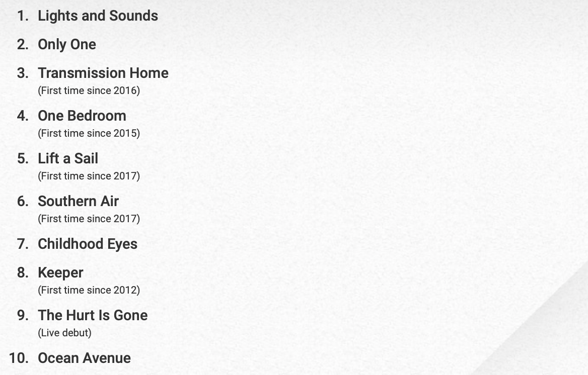 Yellowcard Kick Off Summer Gods Tour with Third Eye Blind setlist.fm